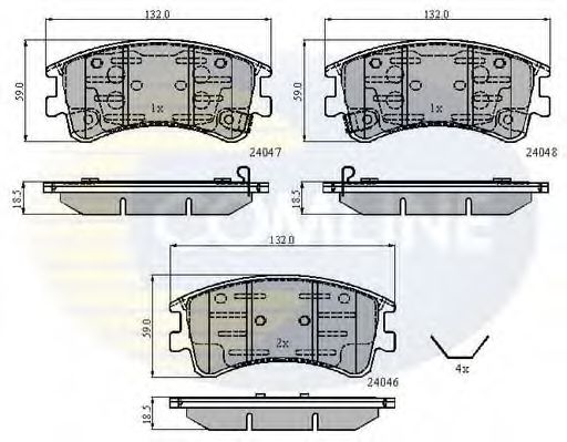 Тормозные колодки COMLINE CBP3950
