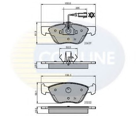 Тормозные колодки COMLINE CBP11772