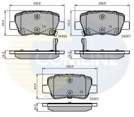 Тормозные колодки COMLINE CBP32026