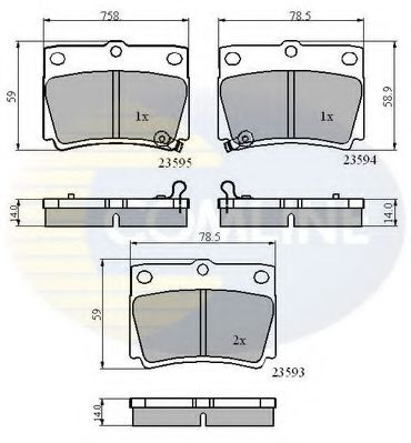 Тормозные колодки COMLINE CBP3775