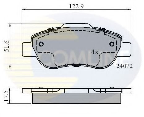 Тормозные колодки COMLINE CBP01600