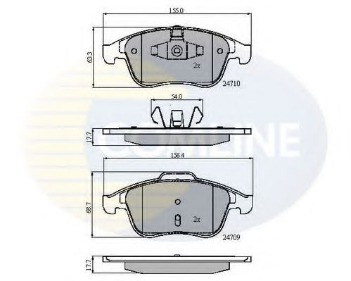Тормозные колодки COMLINE CBP01725