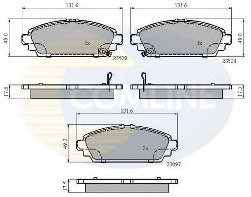 Тормозные колодки COMLINE CBP3943