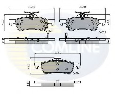 Тормозные колодки COMLINE CBP31657