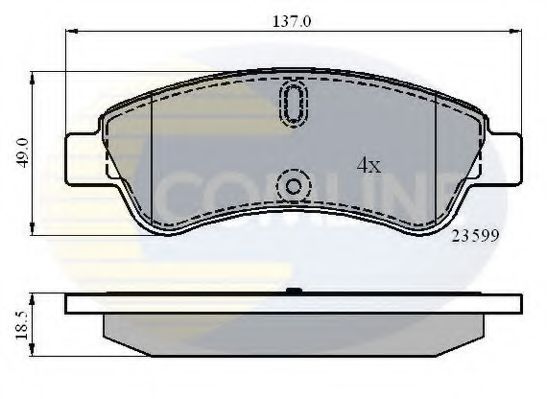 Тормозные колодки COMLINE CBP01033