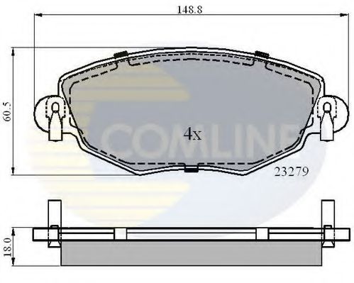 Тормозные колодки COMLINE CBP01110
