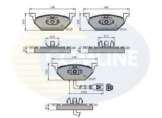 Тормозные колодки COMLINE CBP1851