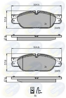 Тормозные колодки COMLINE CBP01704