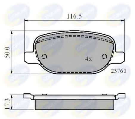Тормозные колодки COMLINE CBP01769