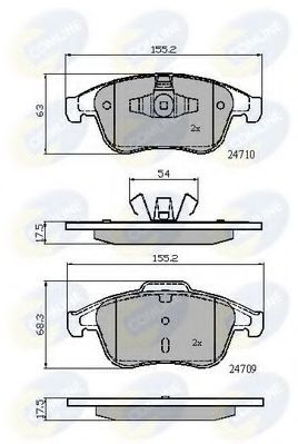 Тормозные колодки COMLINE CBP02001