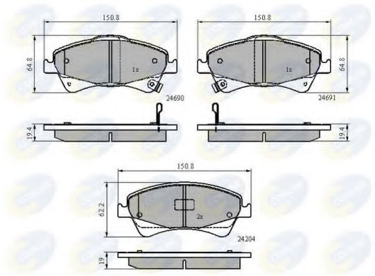 Тормозные колодки COMLINE CBP31799