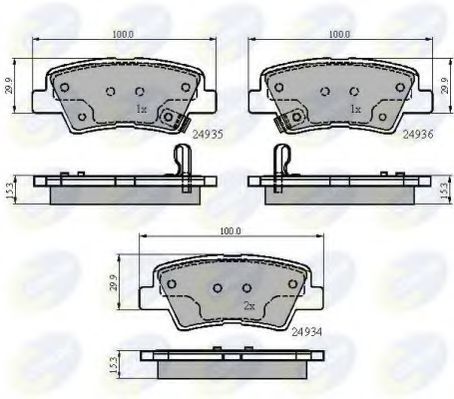 Тормозные колодки COMLINE CBP32023