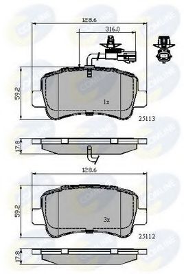 Тормозные колодки COMLINE CBP12105