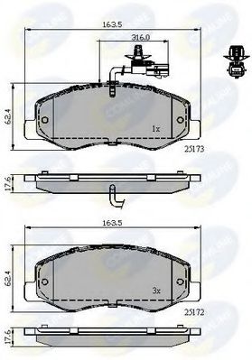 Тормозные колодки COMLINE CBP12108