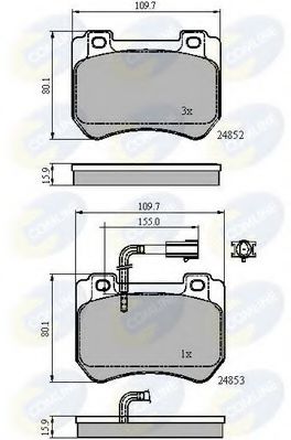 Тормозные колодки COMLINE CBP12102