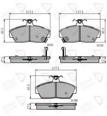 Тормозные колодки COMLINE ADB3262