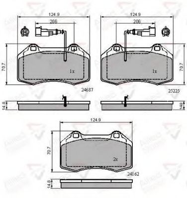 Тормозные колодки COMLINE ADB11703