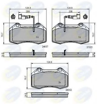 Тормозные колодки COMLINE CBP11703