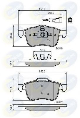 Тормозные колодки COMLINE CBP11718