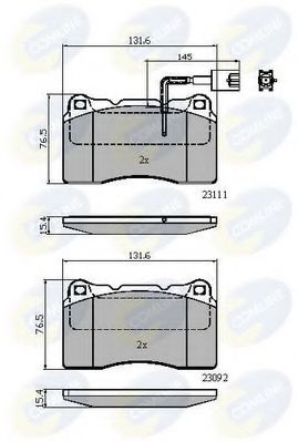 Тормозные колодки COMLINE CBP11721