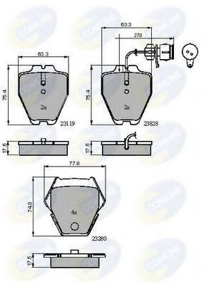 Тормозные колодки COMLINE CBP11770