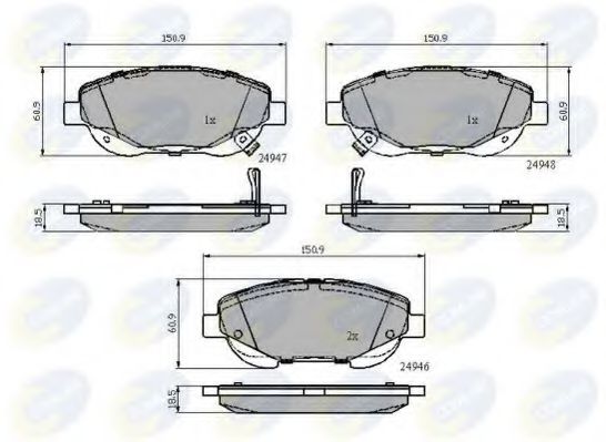 Тормозные колодки COMLINE CBP32119