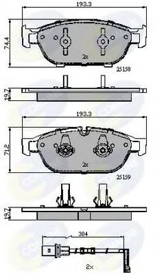 Тормозные колодки COMLINE CBP22120