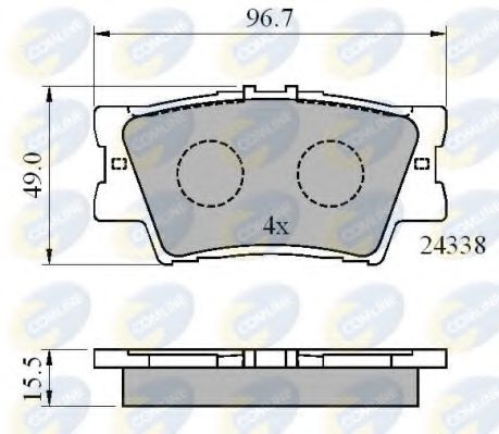 Тормозные колодки COMLINE CBP01581