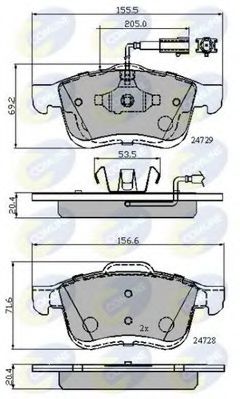 Тормозные колодки COMLINE CBP12032
