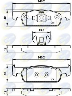 Тормозные колодки COMLINE CBP02144