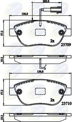Тормозные колодки COMLINE CBP12140