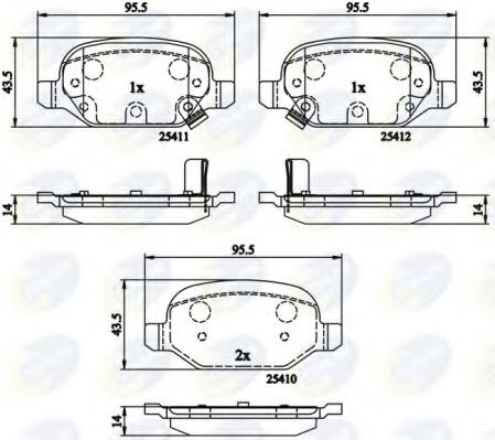 Тормозные колодки COMLINE CBP31559