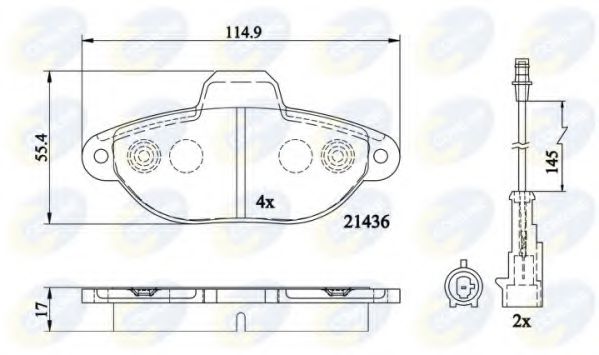 Тормозные колодки COMLINE CBP22200