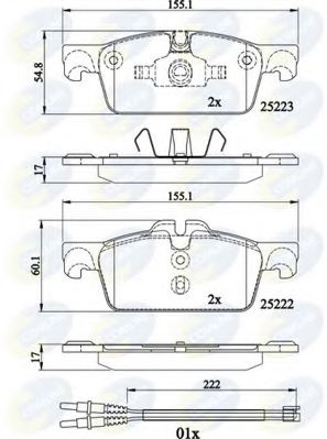Тормозные колодки COMLINE CBP22195