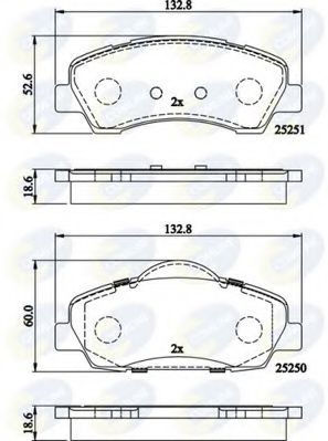 Тормозные колодки COMLINE CBP02199