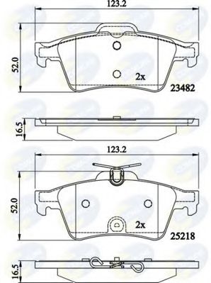 Тормозные колодки COMLINE CBP02198