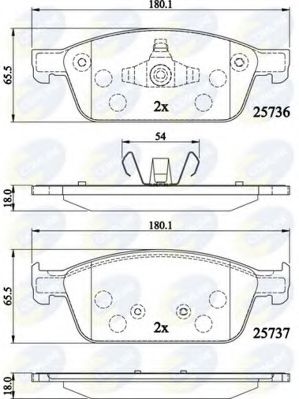 Тормозные колодки COMLINE CBP02196