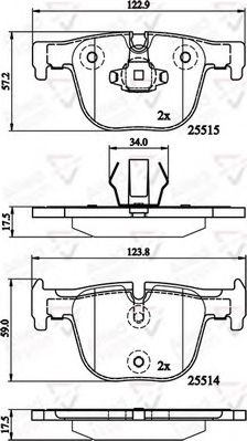 Тормозные колодки COMLINE ADB02147