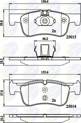 Тормозные колодки COMLINE CBP02148