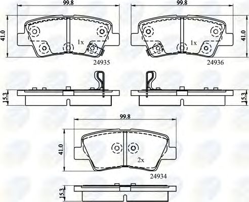 Тормозные колодки COMLINE CBP32161