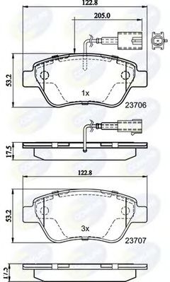 Тормозные колодки COMLINE CBP11037