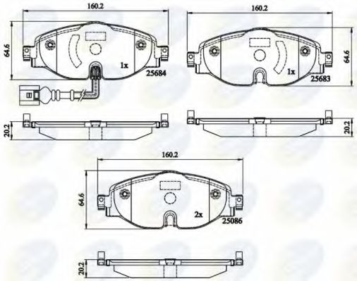 Тормозные колодки COMLINE CBP12158