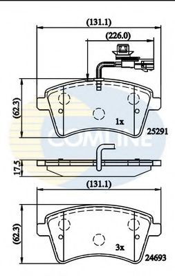 Тормозные колодки COMLINE CBP11707