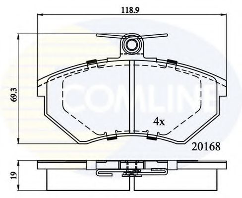 Тормозные колодки COMLINE CBP0511