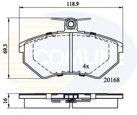 Тормозные колодки COMLINE CBP0152