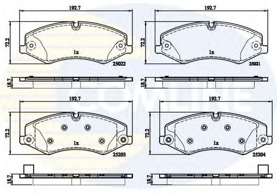 Тормозные колодки COMLINE CBP02210