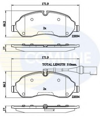 Тормозные колодки COMLINE CBP22214