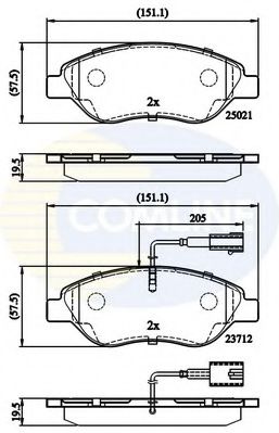 Тормозные колодки COMLINE CBP12213