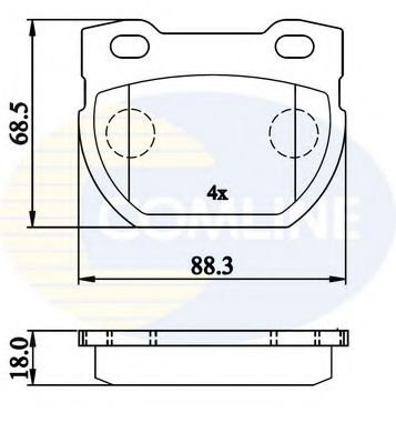 Тормозные колодки COMLINE CBP02215
