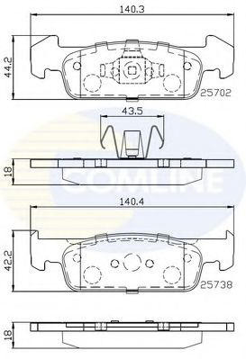 Тормозные колодки COMLINE CBP02223